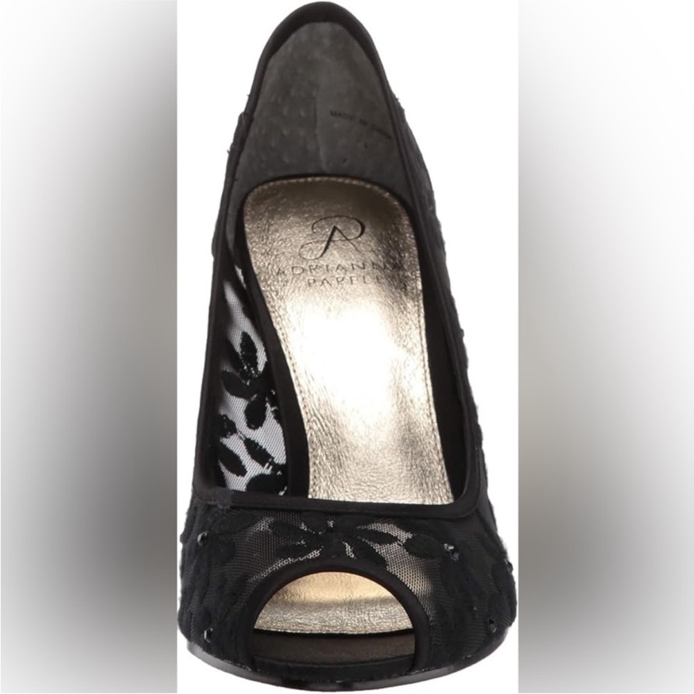 Adrianna Papell Women's Frances Pump Black Sophia Mesh Size 9.5W Wide - Picture 8 of 10